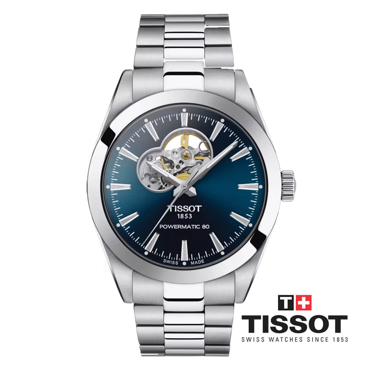 ĐỒNG HỒ NAM TISSOT GENTLEMAN POWERMATIC 80 OPEN HEART T127.407.11.041.01